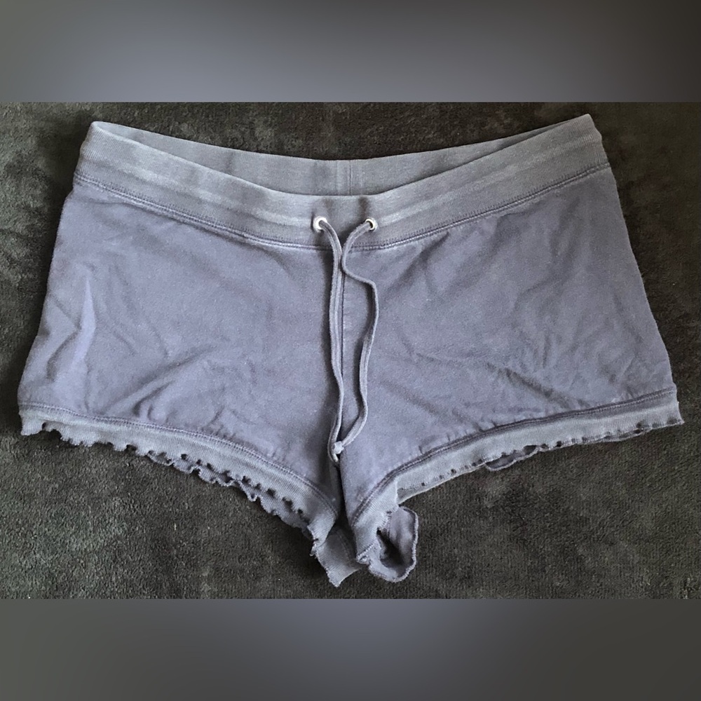 FADED Moda International Dark Blue Ruffle Detail Short Lounge Shorts M